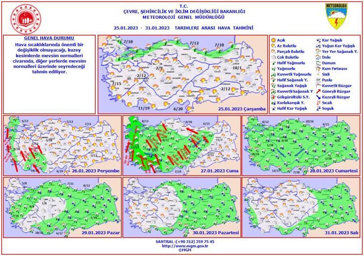 KAR METEOROLOJİNİN HARİTASINA YANSIDI