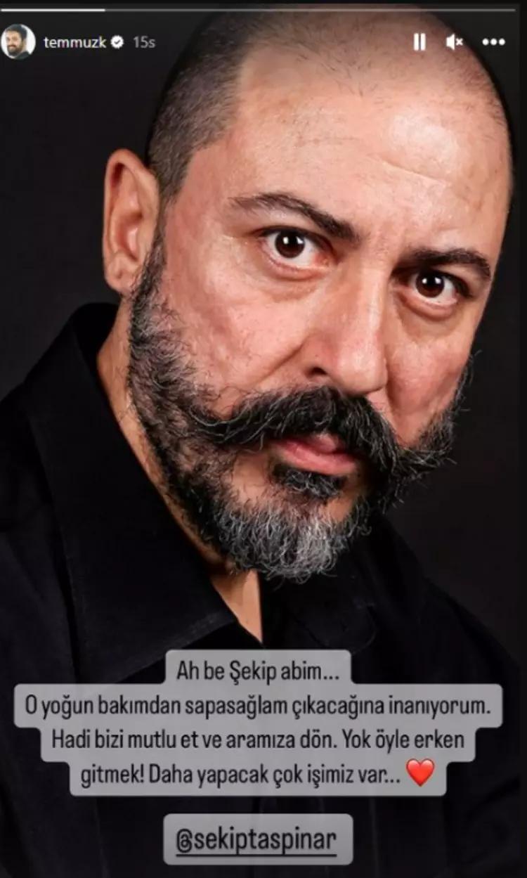 Yoğun bakımda olan oyuncu Şekip Taşpınarın eşinden duygulandıran paylaşım