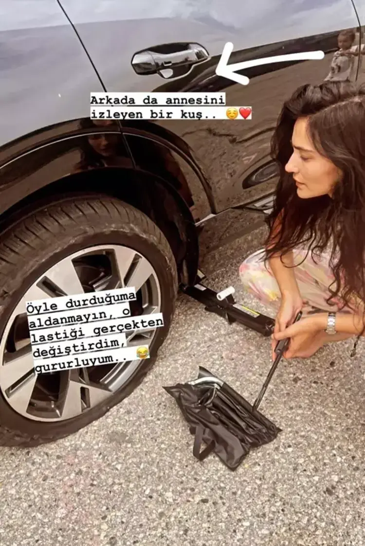 Komşusunun yardımına Saadet Işıl Aksoy yetişti