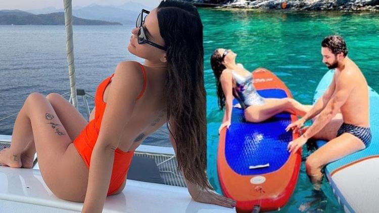 Simge Sağın yorgunluk atıyor Konser maratonuna mavi tur molası