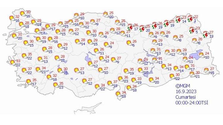 16 EYLÜL CUMARTESİ HAVA DURUMU NASIL OLACAK