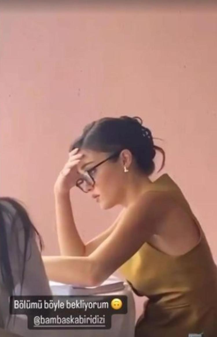 Hande Erçel dizi setinde sınava girdi