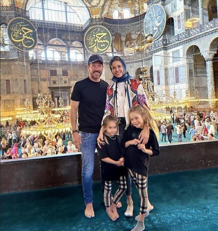 Diego Simeone ve ailesi İstanbul turu yaptı