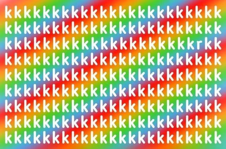 Farklı harf nerede Sadece yüksek zekalılar 9 saniyede bulabiliyor
