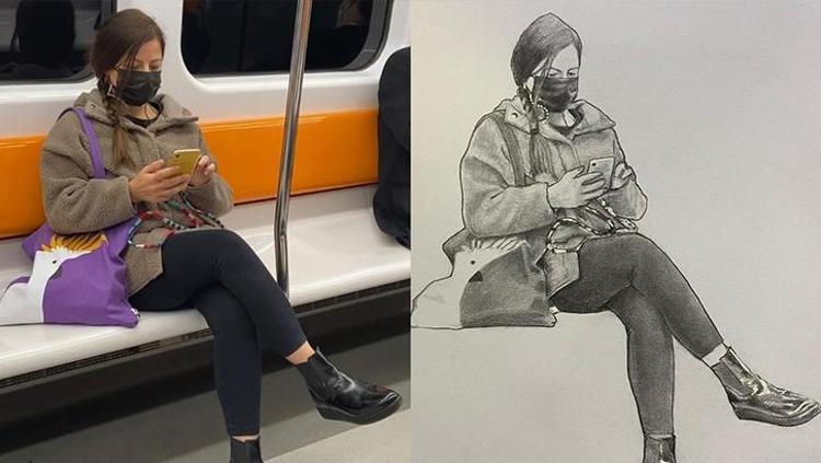 Her an metroda sizin de karşınıza çıkabilir Yaptıklarını görenler önce şaşırıyor, sonra gözyaşlarına boğuluyor