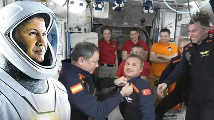 Tarihi anlar 7 astronot Alper Gezeravcı’yı sevinçle kucakladı...İlk sözleri duygulandırdı