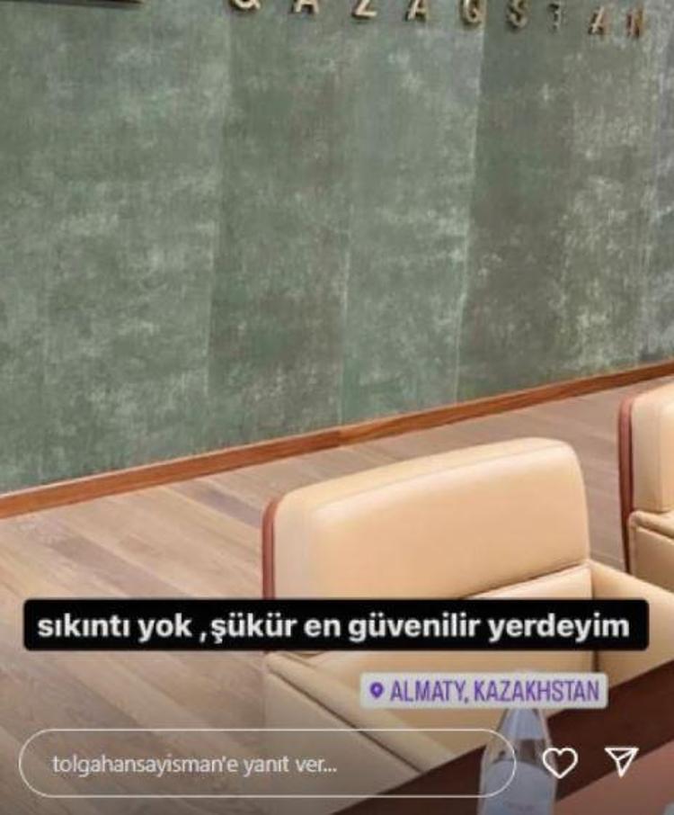 Kırgızistanda 7 büyüklüğündeki depreme yakalanan Tolgahan Sayışman’dan haber geldi