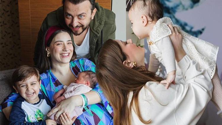 Hazal Kaya ve Ali Atayın kızı Leyla 1 yaşına girdi Ünlü çift ikinci çocuklarının yüzünü ilk defa gösterdi
