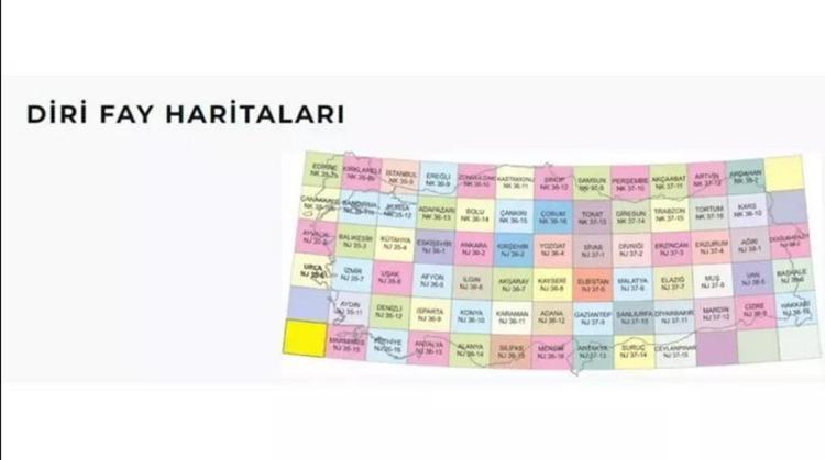 MTA yenilenmiş diri fay haritası 2024: Hangi illerde diri fay hattı var Yenilenmiş diri fay hattına göre en riskli iller