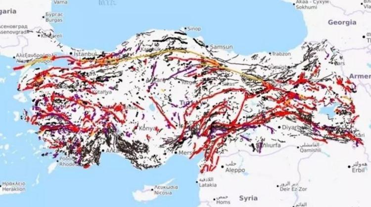 MTA YENİLENMİŞ DİRİ FAY HARİTASINA GÖRE İKİNCİ DERECE RİSKLİ BÖLGELER