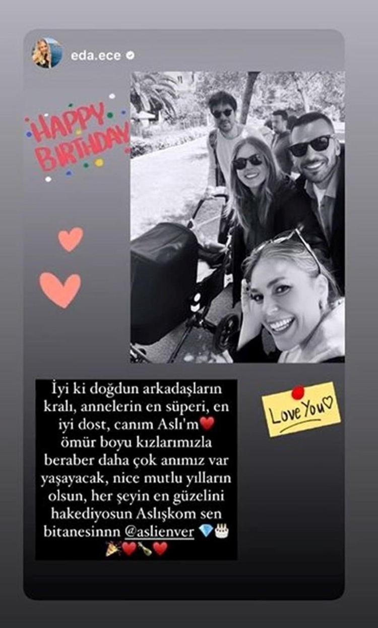 Taze anne Aslı Enver yeni yaşını kutladı