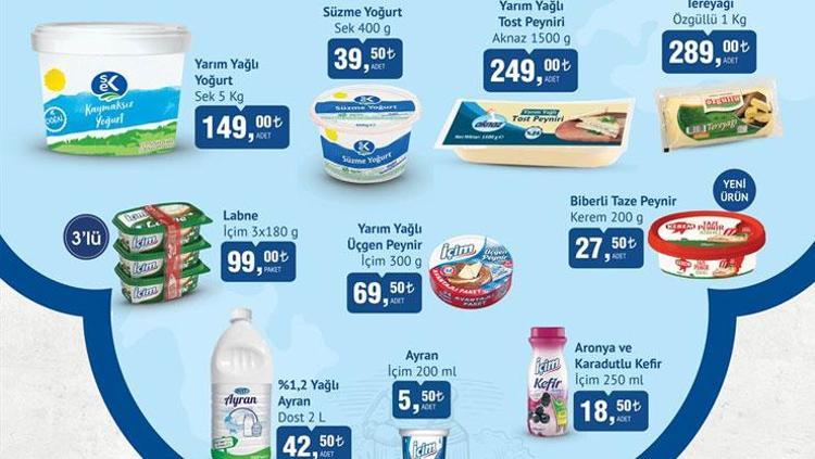 SÜT VE SÜT ÜRÜNLERİ İNDİRİMDE