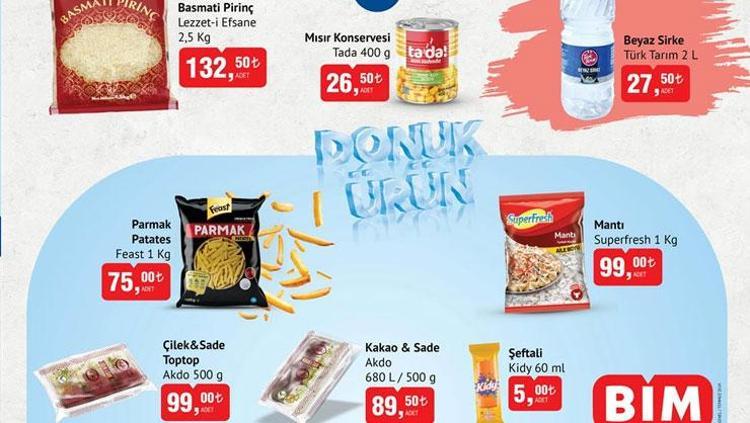 DONDURULMUŞ ÜRÜNLER BİM’DE