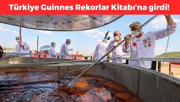 Türk lezzeti Guinness Rekorlar Kitabına girdi Dev kazanda pişen çorba görenleri hayrete düşürdü