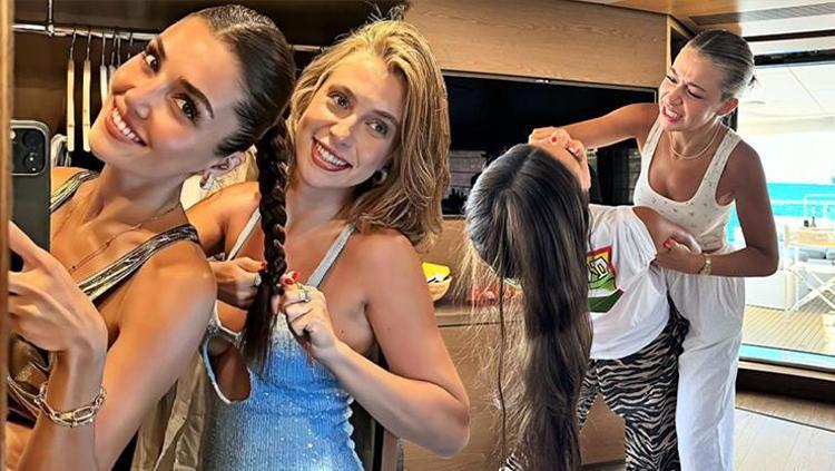 Hande Erçel ablası Gamze Erçel ile saç saça kavga etti