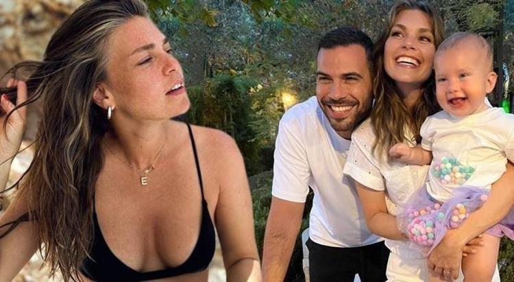 Aslı Enverin kızı Elay, ilk adımlarını attı Yürümek de uçmak gibi bir şey
