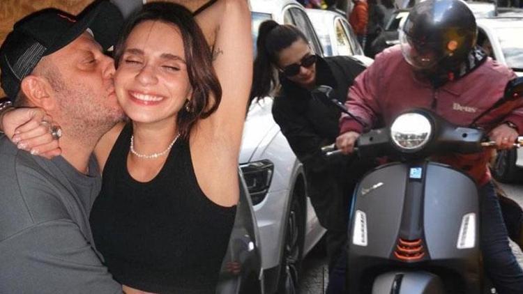 Meriç Aral ile Serkan Keskin Nişantaşı sokaklarında Kask takmadan doktora koştu