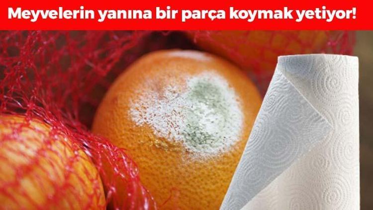 Meyvelerin yanına 1 parça koymak yetiyor Sebze meyvelerin çürümesini önleyip, 1 hafta boyu tazelik sağlıyor