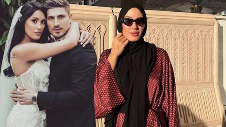 Boşanmanın direğinden dönen Sahra Işık ve İdris Aybirdi umreye gitti