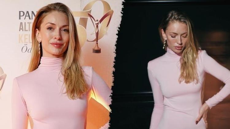 Yasemin Allen, sade tarzıyla gecenin yıldızı oldu
