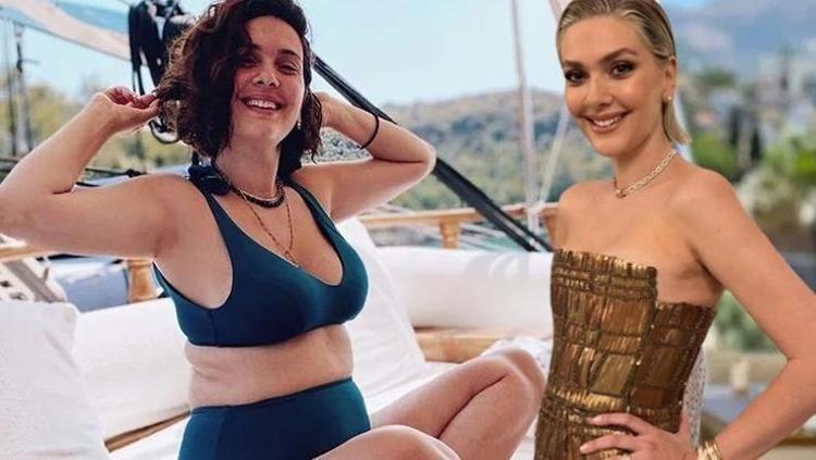 20 kilo veren Bergüzar Korel sırt dekolteli elbisesiyle büyüledi