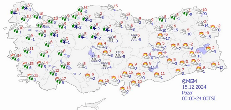 Kar yağışı yeniden göründü İstanbul ve Ankara dahil çok sayıda ile uyarı