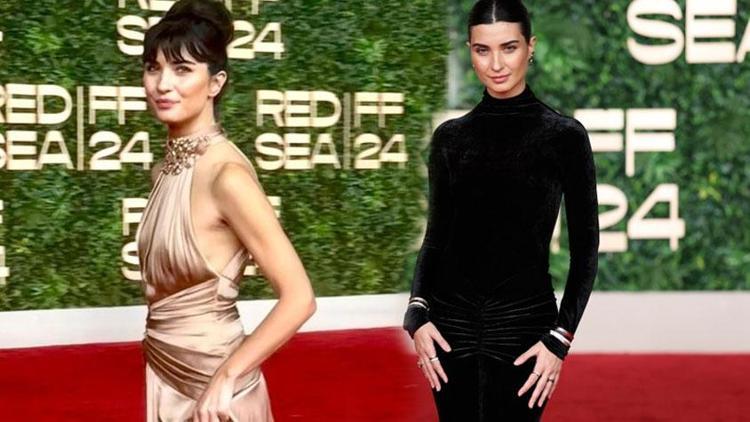 Tuba Büyüküstün, Suudi Arabistanda kırmızı halının yıldızı oldu Güzelliğiyle büyüledi