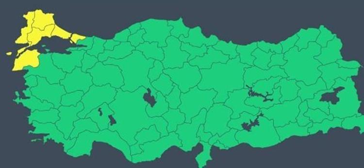 BUGÜN VE YARIN 5 KENT İÇİN SARI ALARM