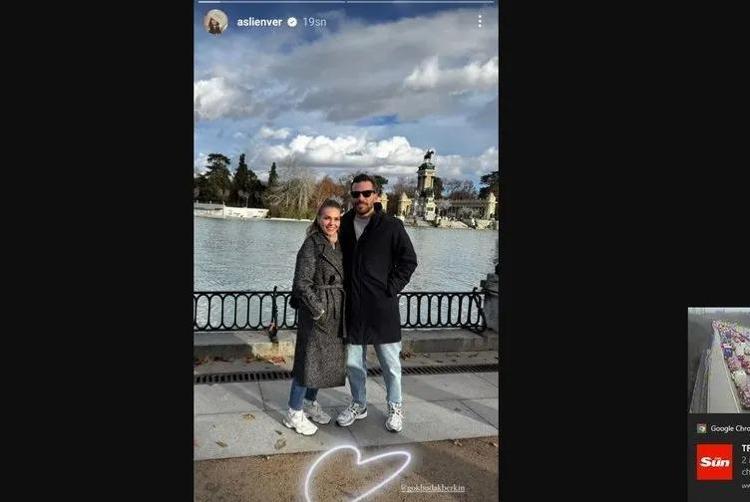 Aslı Enver ve Berkin Gökbudak Madridte aşk tazeledi