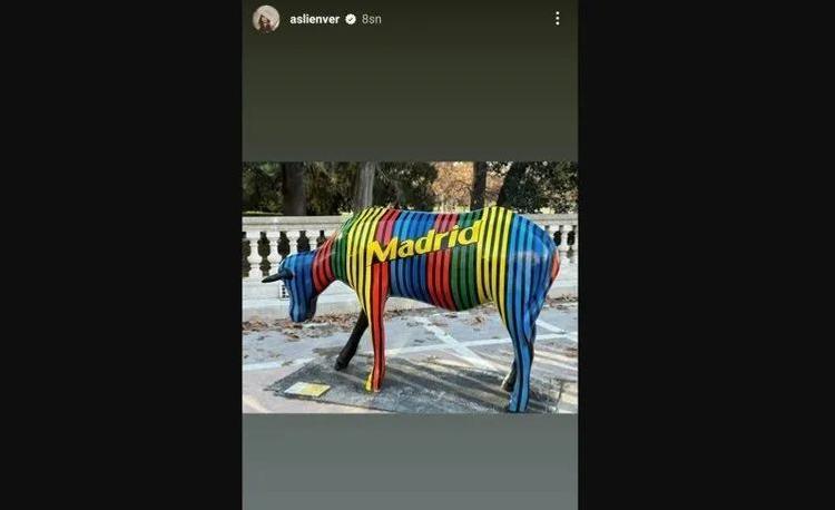 Aslı Enver ve Berkin Gökbudak Madridte aşk tazeledi