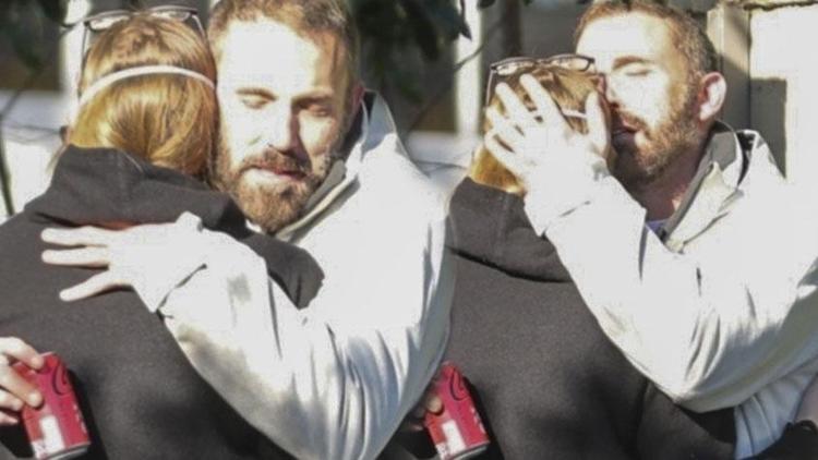Evinin bulunduğu mahalle küle döndü Ben Affleck yaşadığı üzüntüyü kızının kollarında unuttu