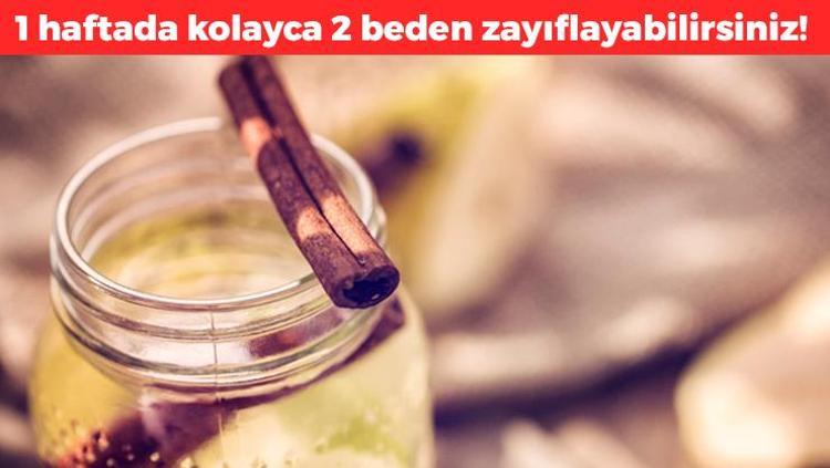 1 haftada 2 beden incelten içecek Aç kalmadan zayıflatıyor: Bel, basen ve göbekteki yağları mum gibi eritiyor