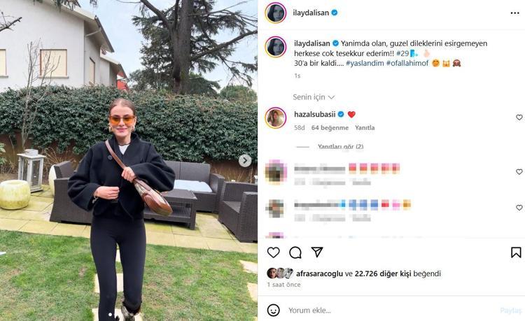 Güzel oyuncu İlayda Alişandan doğum günü paylaşımı 30a bir kaldı