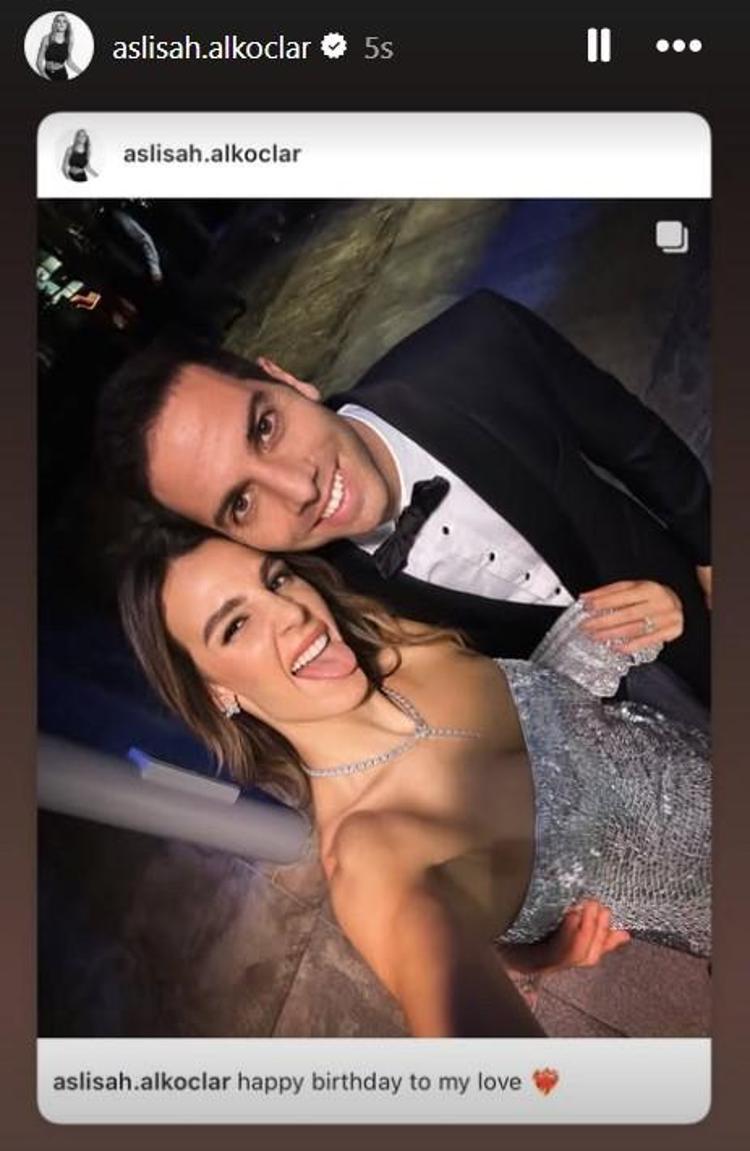 Aslışah Alkoçlar eşinin doğum gününü kutladı Düştüğü not dikkat çekti