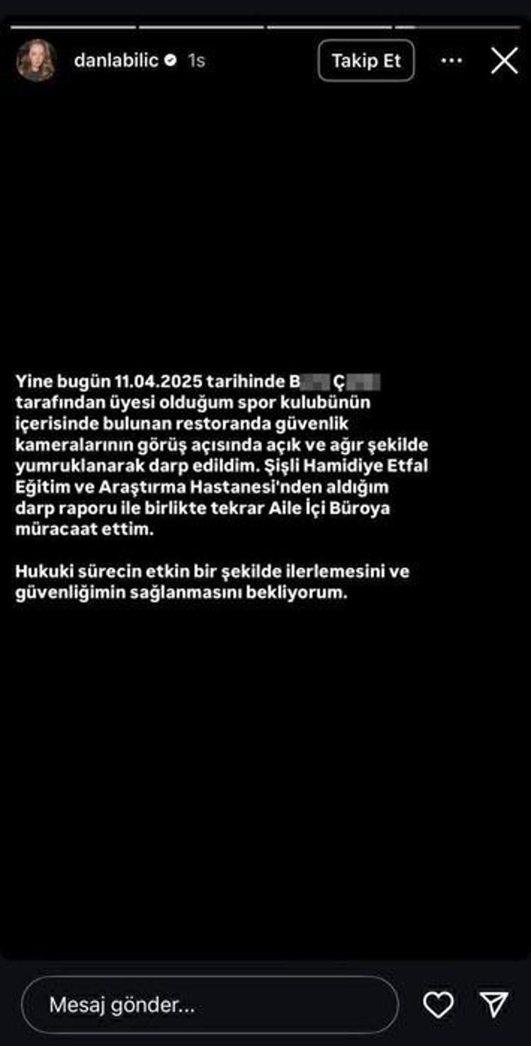 Sosyal medya fenomeni Danla Biliç eski sevgilisi tarafından darp edildi; KADESten yardım istedi