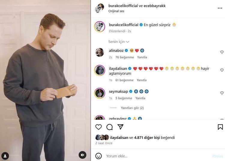 Doğum için gün sayıyorlar Burak Çelikin bebeğinin cinsiyeti belli oldu