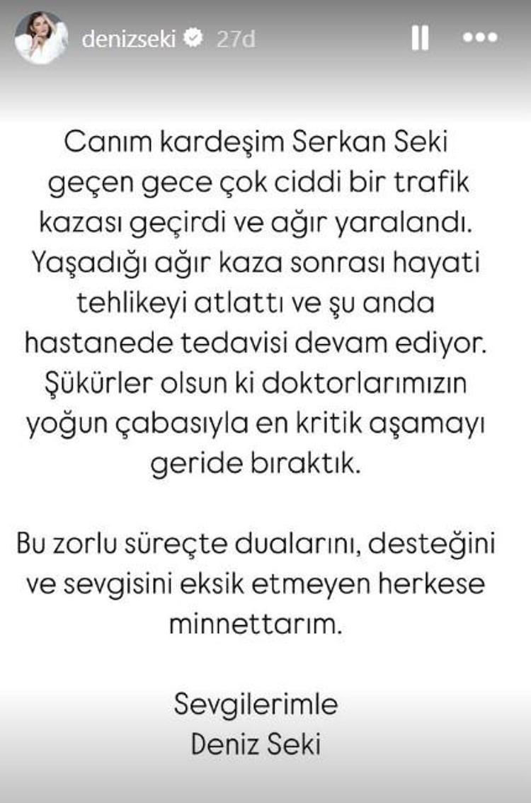 DENİZ SEKİDEN AÇIKLAMA