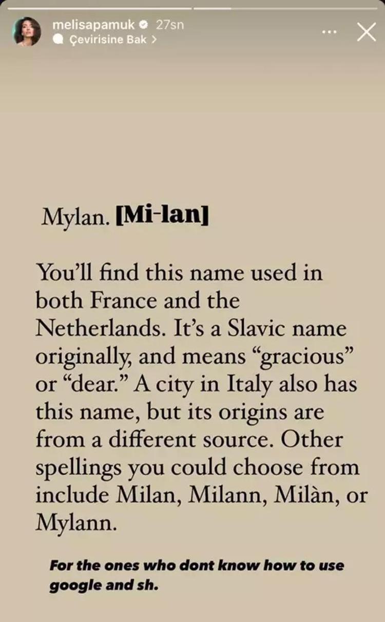 MYLANIN ANLAMI NE