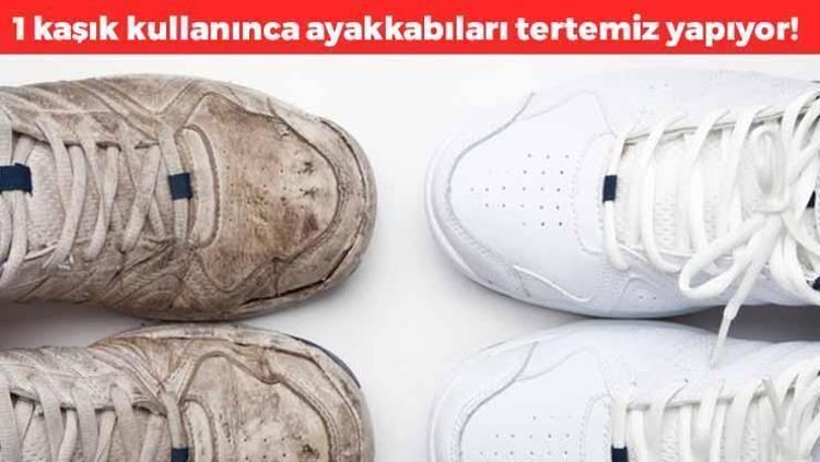Temizlik suyuna 1 kaşık ekleyin Ayakkabıları bembeyaz yapıyor: Çamaşır suyundan 10 kat daha etkili