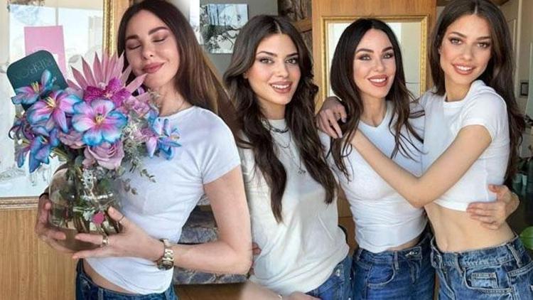 Defne Samyeli ve kızlarından Anneler Günü pozu Beğeni yağdı