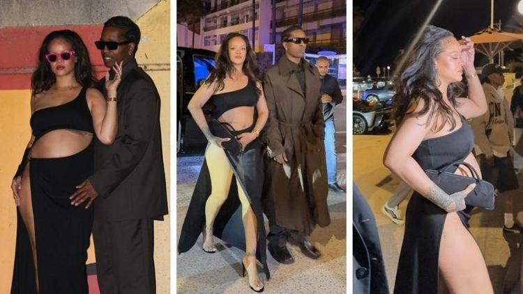 Rihanna ve A$AP Rockyden aşk pozu Elbisesi olay oldu