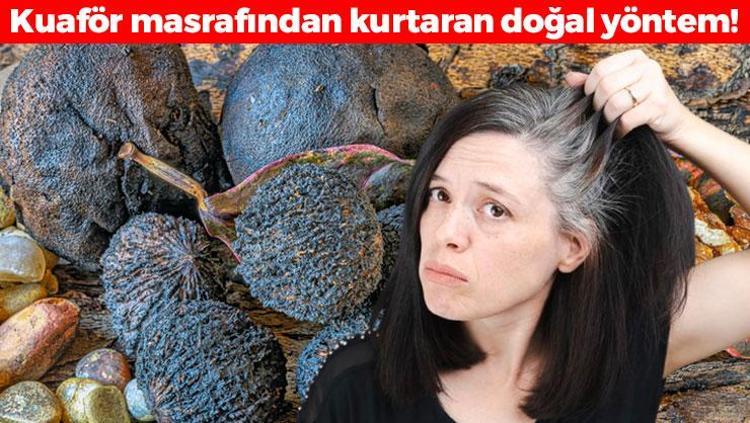 Beyaz düşmüş saçları simsiyah yapıyor Kuaför masrafını tarihe karıştırıyor