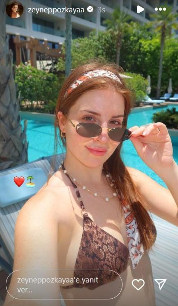 Taze gelin Zeynep Özkaya balayında İlk kareler geldi