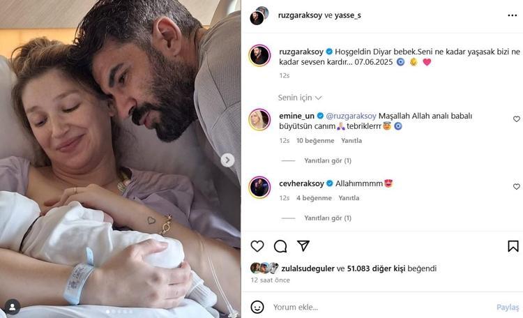 Oyuncu Rüzgar Aksoy baba oldu Bebeğine verdiği isim dikkat çekti