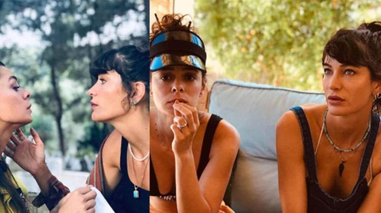 Berrak Tüzünataç ve Özge Özpirinçci plaj keyfinde