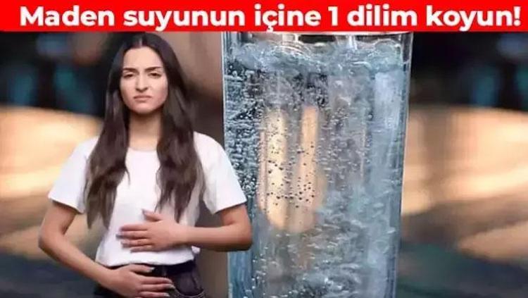 Maden suyunun içine 1 dilim koyun Böbrekleri makine gibi çalıştırıyor: Kalsiyum, magnezyum ve potasyum deposu