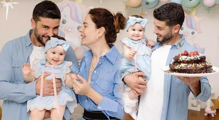 Berk Oktay kızı Milena ile havuz keyfi yaptı