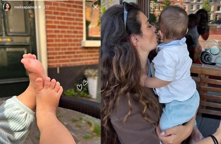 Melisa Aslı Pamuktan oğlu Mylan ile yeni pozlar