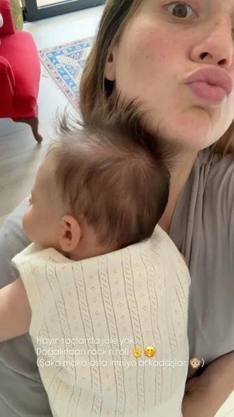 Gizem Karacadan bebeğiyle eğlenceli paylaşım
