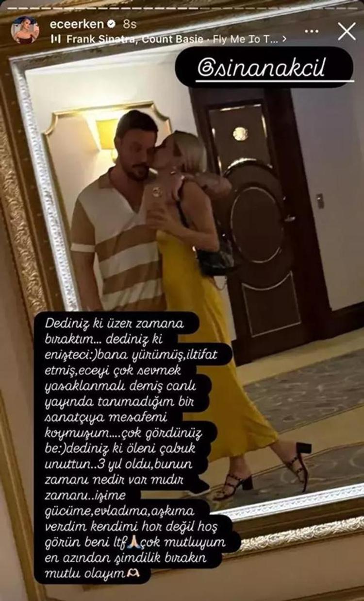 Dikkat çeken açıklama Ece Erken eski eşi Serkan Uçar ile barıştı mı